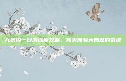 九寨沟一日游深度攻略，完美体验大自然的奇迹