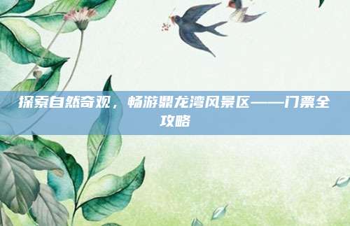 探索自然奇观,畅游鼎龙湾风景区——门票全攻略