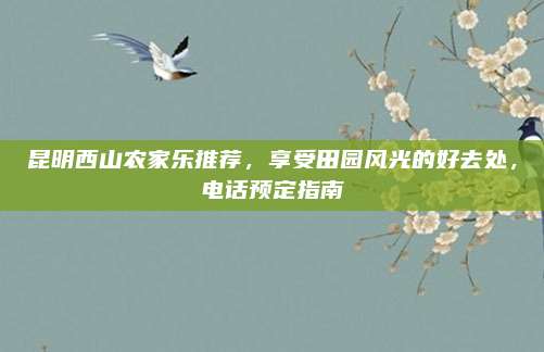 昆明西山农家乐推荐,享受田园风光的好去处,电话预定指南