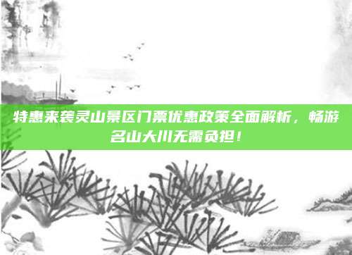 特惠来袭灵山景区门票优惠政策全面解析,畅游名山大川无需负担!