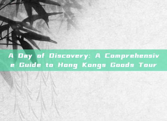 A Day of Discovery: A Comprehensive Guide to Hong Kongs Goods Tour