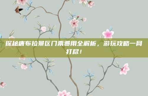 探秘唐布拉景区门票费用全解析,游玩攻略一网打尽!