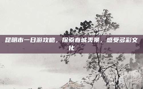昆明市一日游攻略，探索春城美景，感受多彩文化