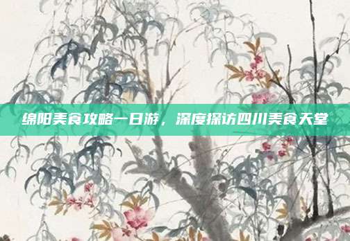 绵阳美食攻略一日游,深度探访四川美食天堂
