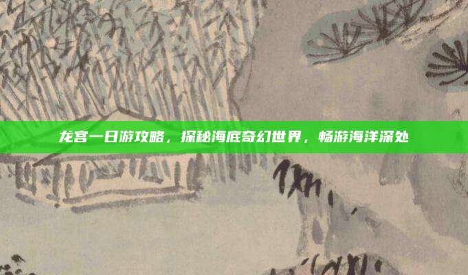 龙宫一日游攻略，探秘海底奇幻世界，畅游海洋深处