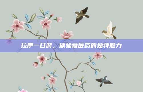 拉萨一日游，体验藏医药的独特魅力