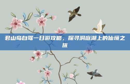 君山岛自驾一日游攻略,探寻洞庭湖上的仙境之旅