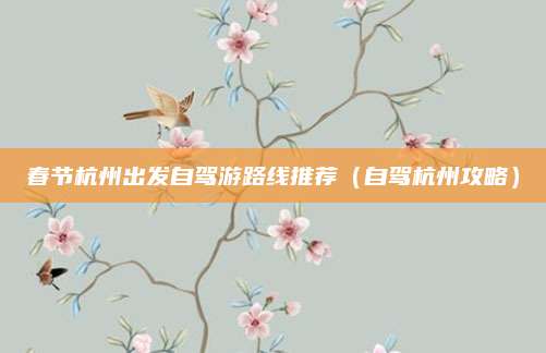 春节杭州出发自驾游路线推荐(自驾杭州攻略)