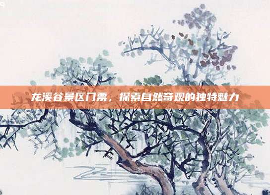 龙溪谷景区门票，探索自然奇观的独特魅力