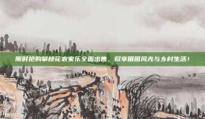 限时抢购攀枝花农家乐全面出售,尽享田园风光与乡村生活!