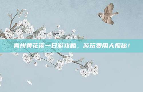 青州黄花溪一日游攻略，游玩费用大揭秘！