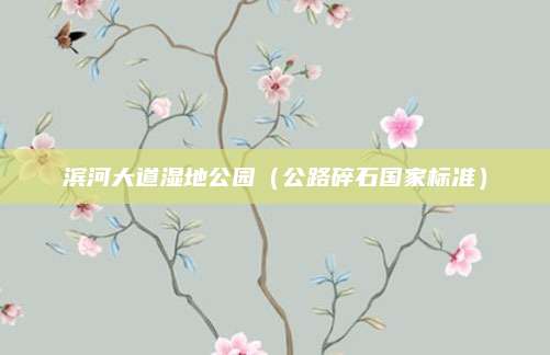 滨河大道湿地公园（公路碎石国家标准）