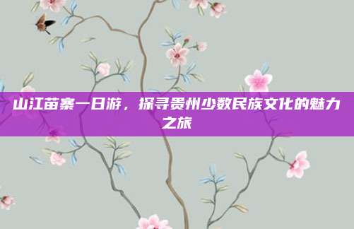 山江苗寨一日游，探寻贵州少数民族文化的魅力之旅