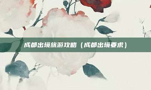 成都出境旅游攻略(成都出境要求)