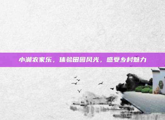 小湘农家乐,体验田园风光,感受乡村魅力