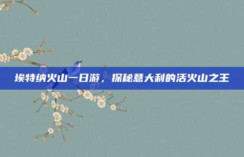 埃特纳火山一日游,探秘意大利的活火山之王
