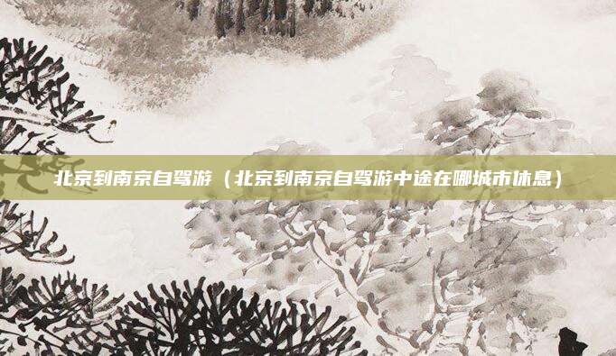 北京到南京自驾游（北京到南京自驾游中途在哪城市休息）