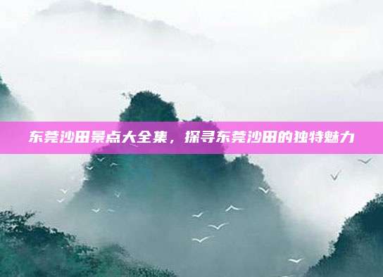 东莞沙田景点大全集,探寻东莞沙田的独特魅力