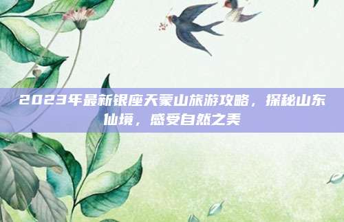 2023年最新银座天蒙山旅游攻略,探秘山东仙境,感受自然之美
