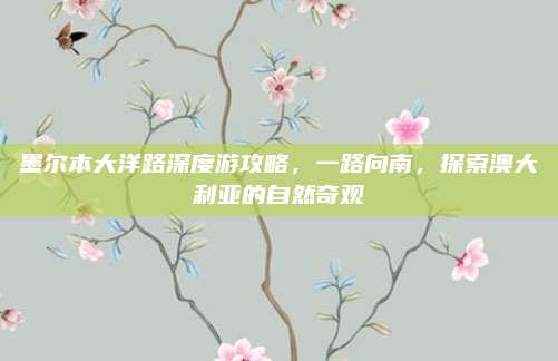 墨尔本大洋路深度游攻略，一路向南，探索澳大利亚的自然奇观