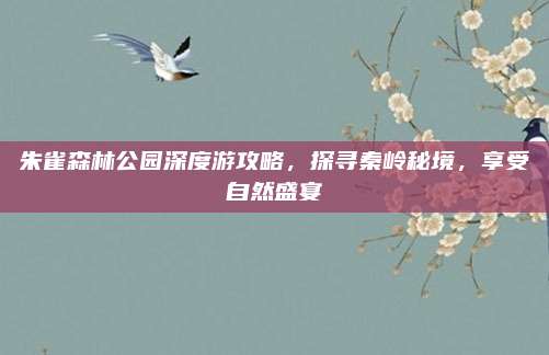 朱雀森林公园深度游攻略,探寻秦岭秘境,享受自然盛宴