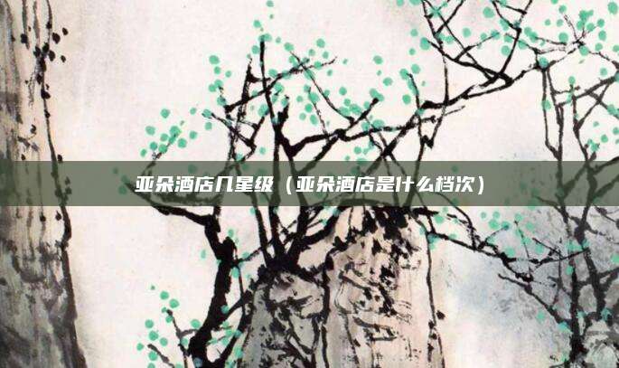 亚朵酒店几星级（亚朵酒店是什么档次）