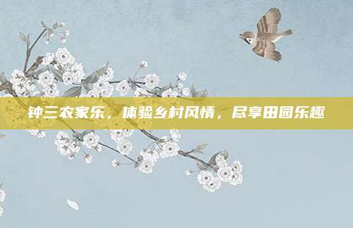 钟三农家乐，体验乡村风情，尽享田园乐趣