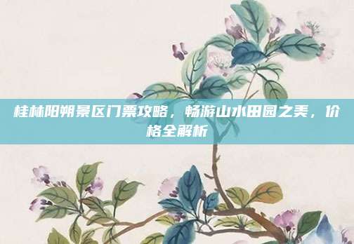 桂林阳朔景区门票攻略，畅游山水田园之美，价格全解析