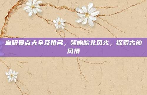 阜阳景点大全及排名,领略皖北风光,探索古韵风情