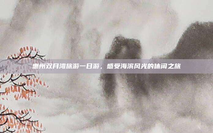 惠州双月湾旅游一日游，感受海滨风光的休闲之旅