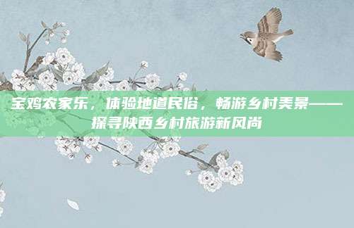 宝鸡农家乐,体验地道民俗,畅游乡村美景——探寻陕西乡村旅游新风尚