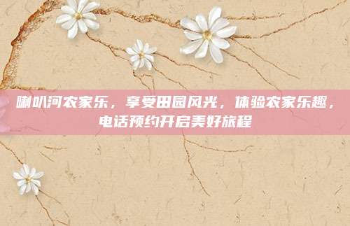 喇叭河农家乐,享受田园风光,体验农家乐趣,电话预约开启美好旅程
