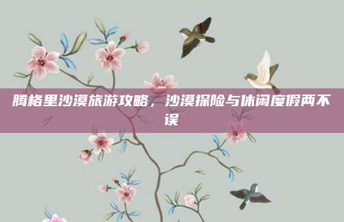 腾格里沙漠旅游攻略，沙漠探险与休闲度假两不误