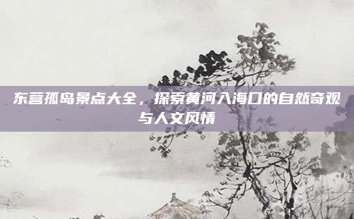 东营孤岛景点大全,探索黄河入海口的自然奇观与人文风情