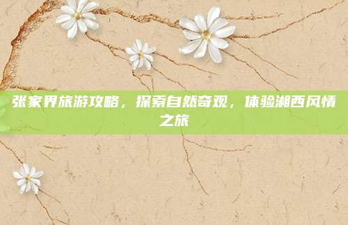 张家界旅游攻略，探索自然奇观，体验湘西风情之旅