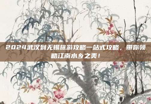 2024武汉到无锡旅游攻略一站式攻略,带你领略江南水乡之美!