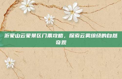 沂蒙山云蒙景区门票攻略,探索云雾缭绕的自然奇观