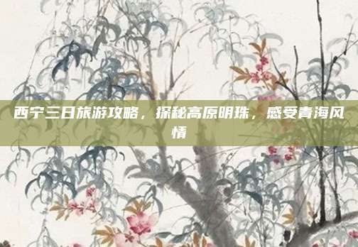 西宁三日旅游攻略，探秘高原明珠，感受青海风情