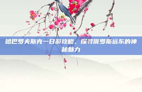 哈巴罗夫斯克一日游攻略,探寻俄罗斯远东的神秘魅力