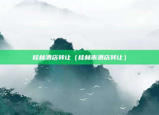 桂林酒店转让（桂林市酒店转让）
