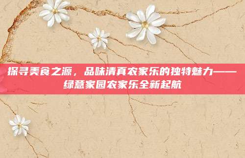 探寻美食之源,品味清真农家乐的独特魅力——绿意家园农家乐全新起航