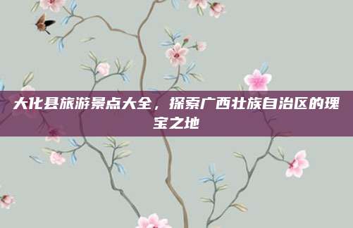 大化县旅游景点大全，探索广西壮族自治区的瑰宝之地