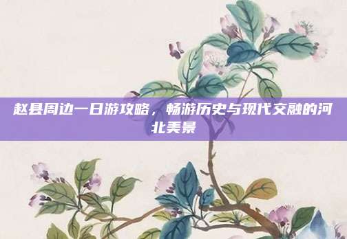 赵县周边一日游攻略，畅游历史与现代交融的河北美景
