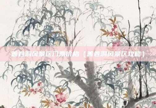 善卷洞风景区门票价格(善卷洞风景区攻略)
