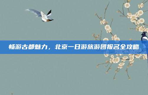 畅游古都魅力,北京一日游旅游团报名全攻略
