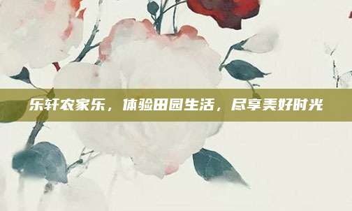 乐轩农家乐,体验田园生活,尽享美好时光