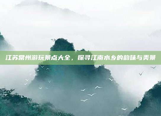 江苏常州游玩景点大全，探寻江南水乡的韵味与美景
