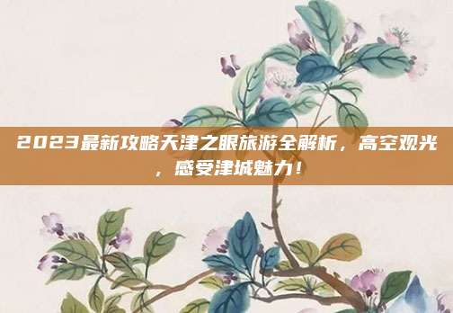 2023最新攻略天津之眼旅游全解析,高空观光,感受津城魅力!