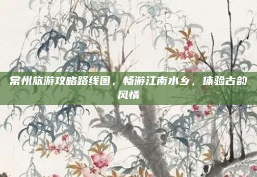常州旅游攻略路线图，畅游江南水乡，体验古韵风情
