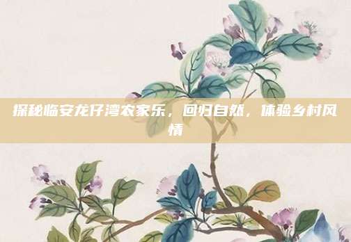 探秘临安龙仔湾农家乐，回归自然，体验乡村风情